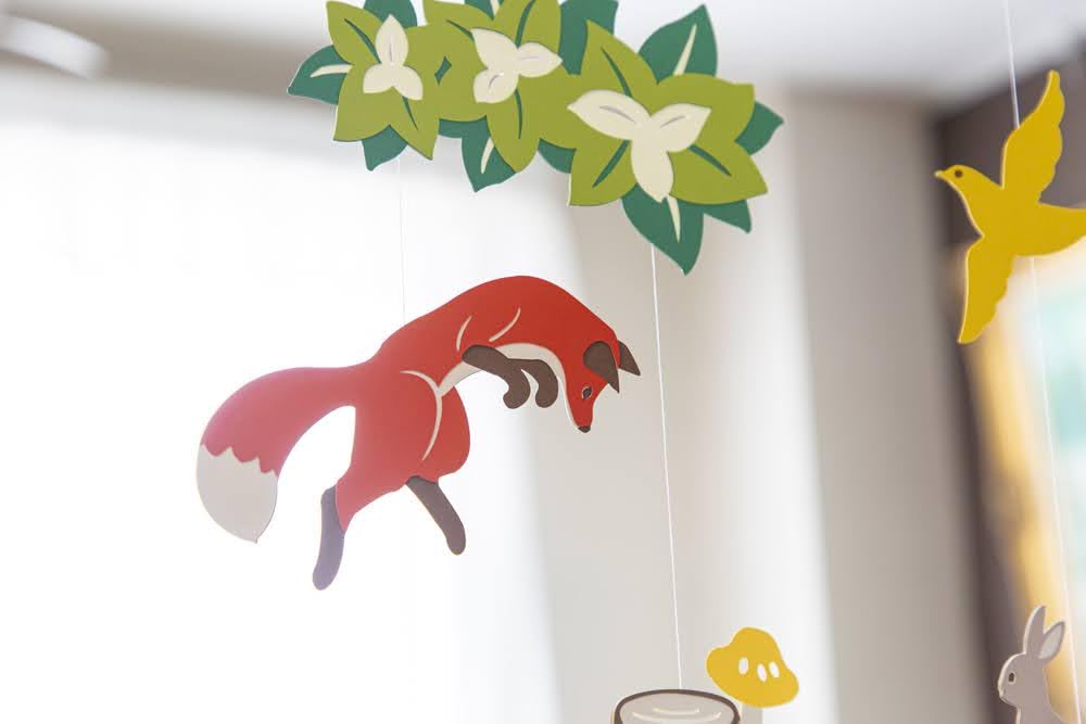 Mobile "Forest Path - Animal Trail" Gift, Adult Interior, W35cm x H42cm, Mobile Brand Born in Japan