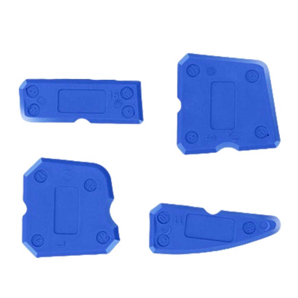 4pcs Multifunctional Grout Scraper Set Suitable For Efficient Tile Seam Cleaning And Smoothing In Kitchens And Bathrooms