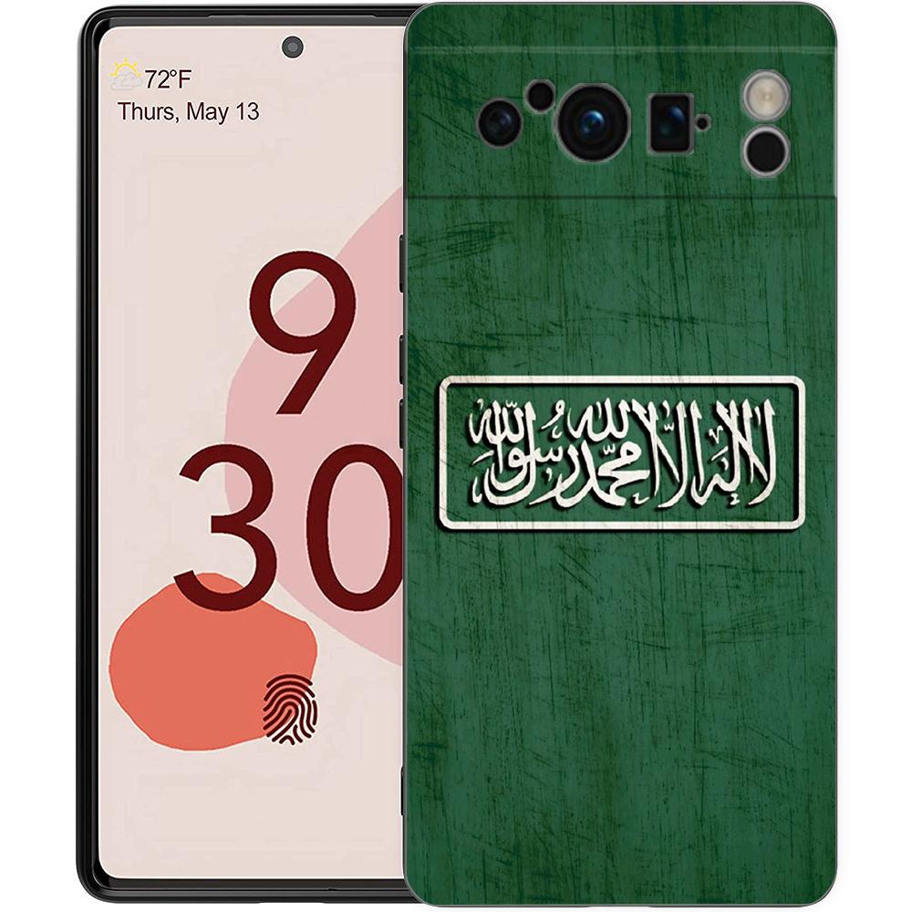 

Kingdom Of Saudi Arabia Flag Phone Case For Google Pixel 9 8 7 6 Pro XL 8A 6A 7A 5G Soft Shockproof TPU Black Cover Fundas Pixel 8 Pro