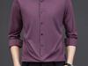 Men's Solid Color Stretch Long-Sleeve Button-Down Shirt - Autumn 2022