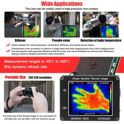 Caméra thermique simple à main Écran couleur LCD 2,0 pouces Résolution 240*320 Caméra thermique pour la détection de température des pièces automobiles