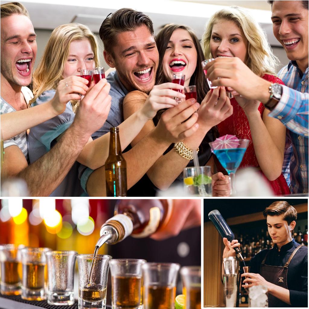 36-100Pcs Bottle Pourers Stainless Steel Liquor Spout Wine Bottle Stopper with Rubber Dust Caps For Olive Oil Bar Accessories