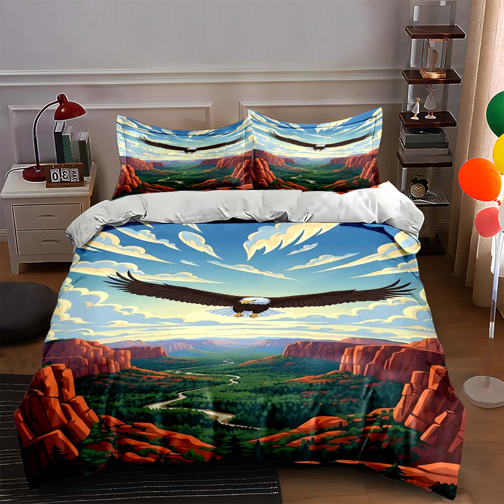 

Eagle, landscape, sky. Bedding Duvet cover sets Duvet covers Pillowcases gifts (1 * Duvet Cover 2 * Pillowcases, without duvet insert) 135x200cm