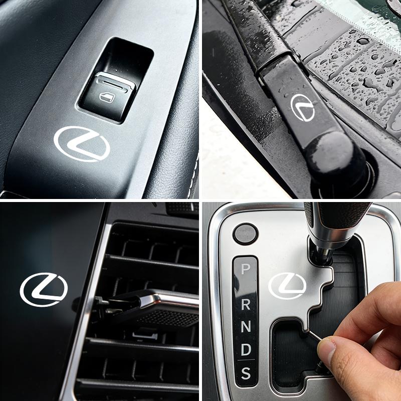 For Lexus Car Interior Decorative Sticker Auto Emblem Decals CT ES GS NX IS250 RX350 IS200 LX570 UX250h CT200h
