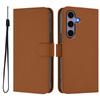 For Samsung Galaxy S24/Galaxy S25 Case Solid Color Wallet Leather Phone Cover with Strap