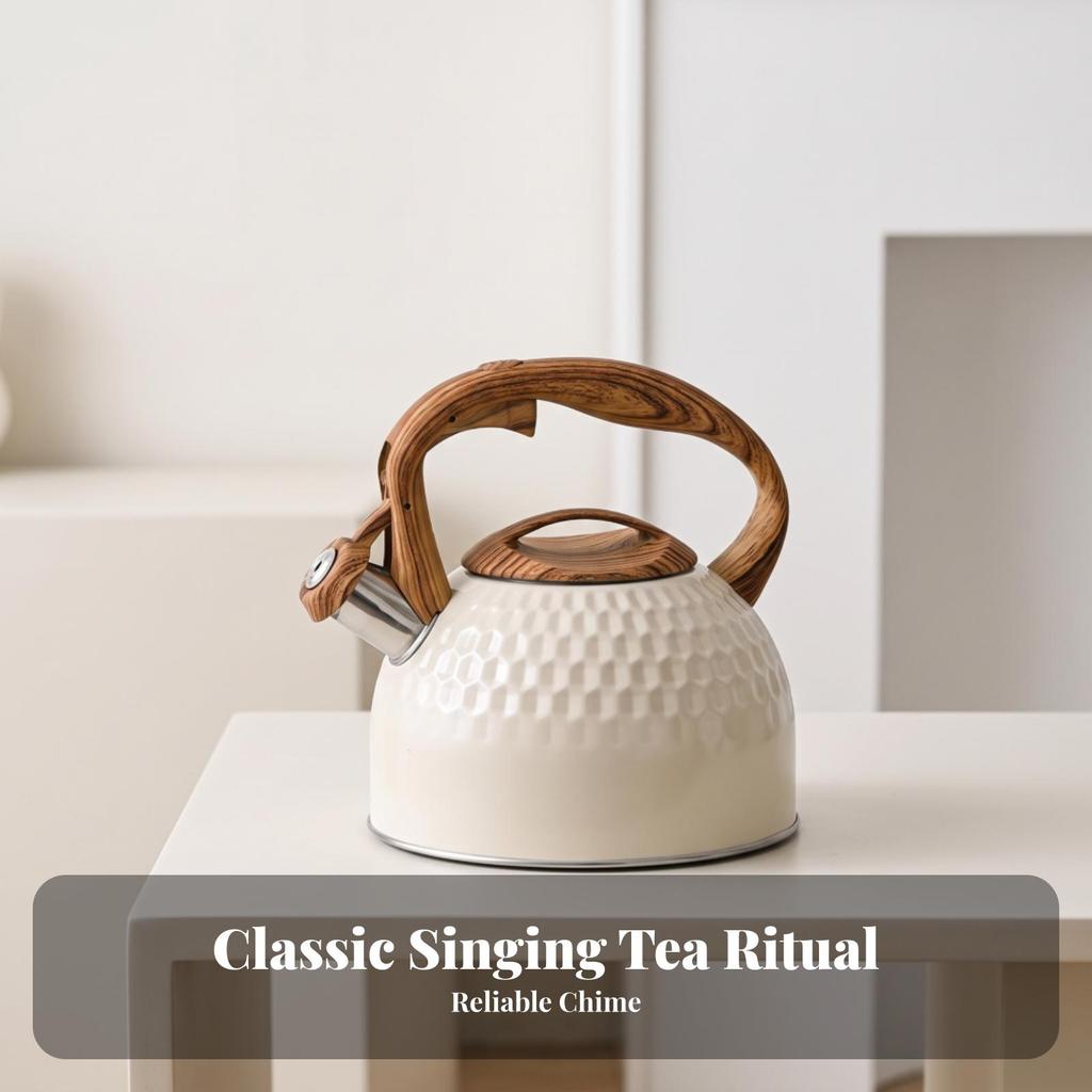 Whistling Tea Kettle Ergonomic Food Safe for Coffee Drinkers
