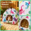 Breathable Small Pet Bed Arched Door Cooling Pet Hideout Lightweight Mesh Shelter  Cage Decor
