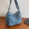 Dámská džínová taška Velkokapacitní crossbody taška Cestovní nákupní taška