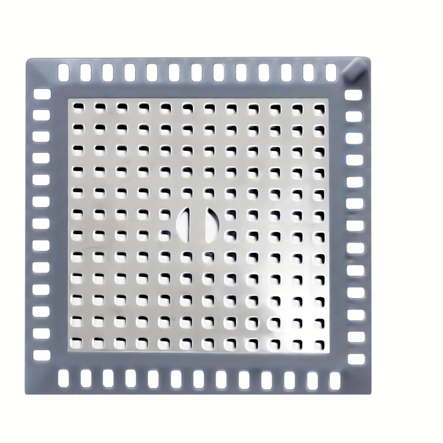 

1pc Shower Drain Hair Catcher/Strainer/Cover/Filter/Trap, Bathroom Floor Drain, Stainless Steel and Drain Shield, Square