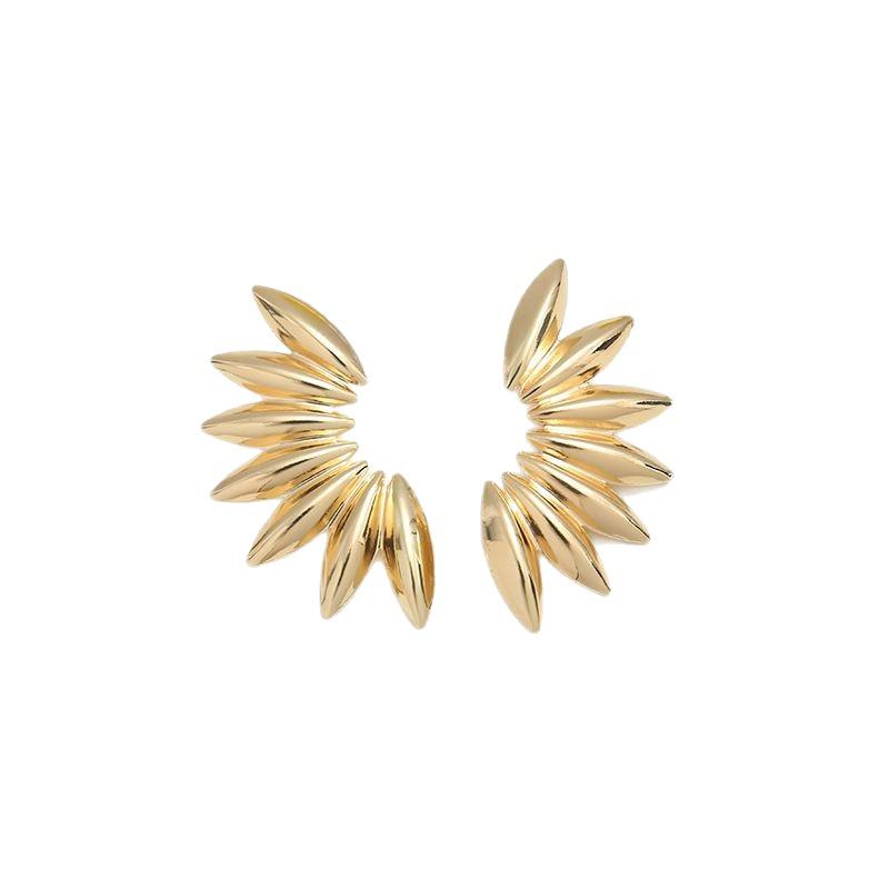 Geometric Flower Stud Earrings: Trendy, Minimalist, High-End Party Accessories