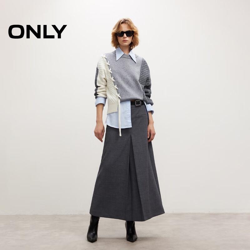 Only Damen Lockerer Oversize Pullover mit Rundhalsausschnitt und überschnittenen Schultern