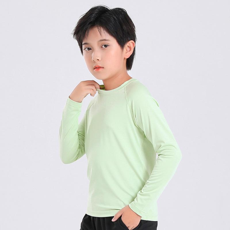 Children's Quick-Dry Long Sleeve Fitness & Yoga Wear for Boys and Girls