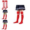 Cute Butterfly Bow Christmas Socks For Girls Long Tube Polyester Fabric