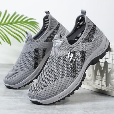 Hollow Out Breathable Mesh Shoes for Men, Lightweight and Comfortable Casual Shoes, Slip Resistant Soft Soled Travel Shoes for One Foot