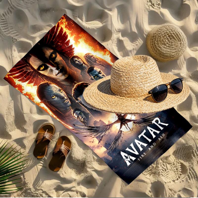 Avatar Print Beach Towel Design, Soft, Lightweight. for Home Bathroom, Spa, Pool, Yoga, Surfing, Camping, Gift for Family, Friend
