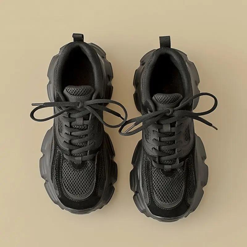 Sneakers High On Platform Mesh Breathable Athletic Shoes for Women Sports Woman Footwear Walking Y2k Fashion Original Sale A H