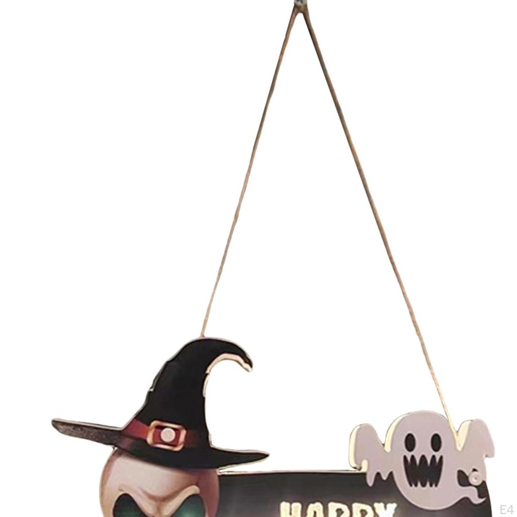 Front Door Spooky Welcome Sign Halloween Decoration, Hanging