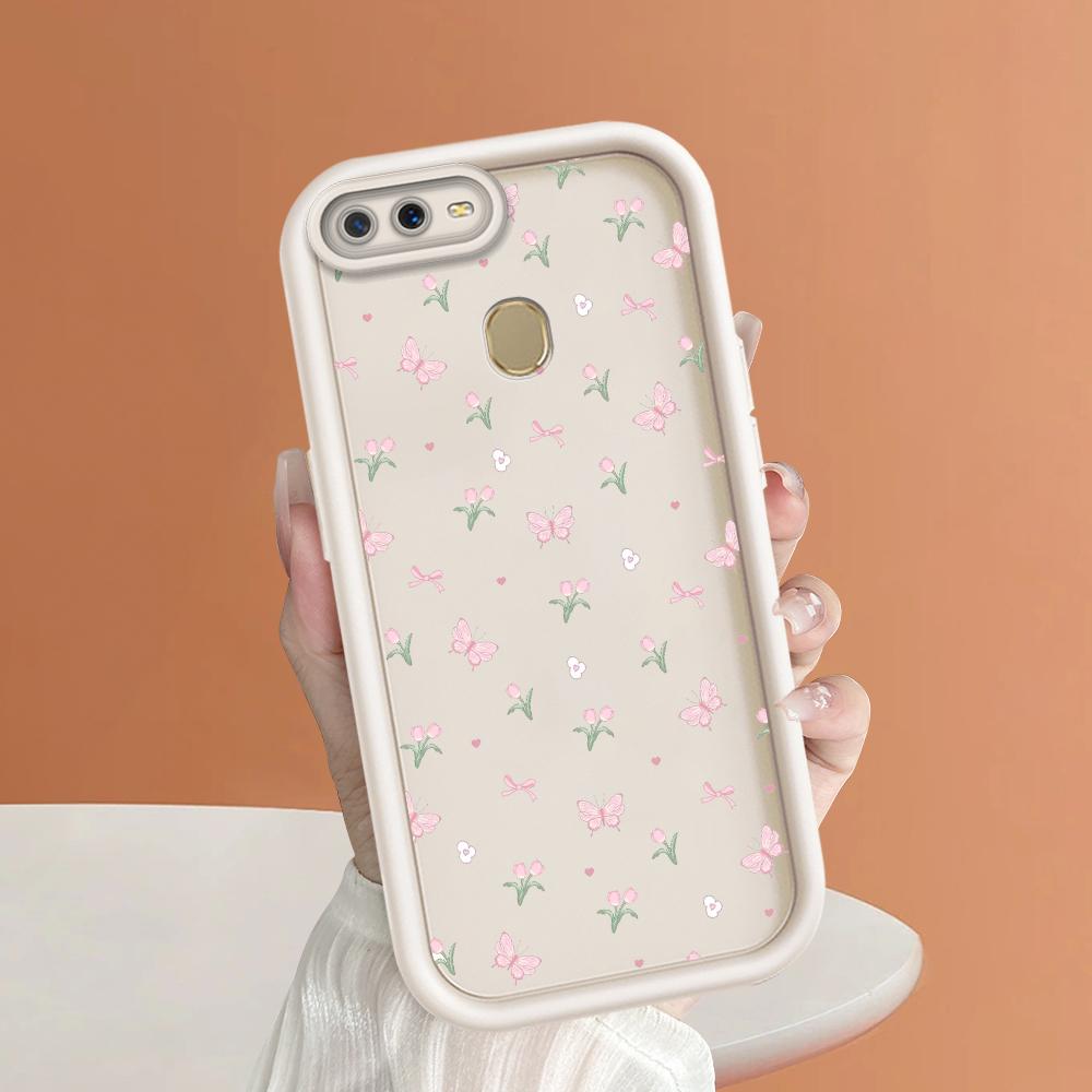 Soft Silicone Square Ladders Cartoon Pattern Full Cover Camera Protection Shockproof Case for OPPO Reno Realme OnePlus