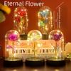 LED Gold Foil Rose Creative Gift Ornaments Artificial Rose Flowers  Mother's Day