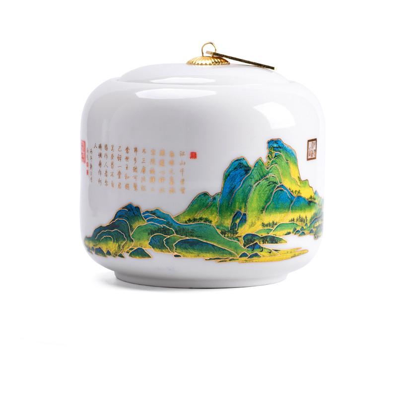 Multifunktions-Kaffeekanister, Küchengewürz-Organizer, Kapazität, Keramik, Teedose, Zuhause, Oolong Tieguanyin, versiegelter Vorratstank