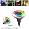 Solar Lights Buried Led Stainless Steel Garden Patio Lawn Practical Colorful
