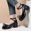 Fashion 2025 Ladies Shoes Buckle Strap Women's High Heels Fashion Shallow Office and Career New Butterfly-knot Plus Size Mary Jane Shoes