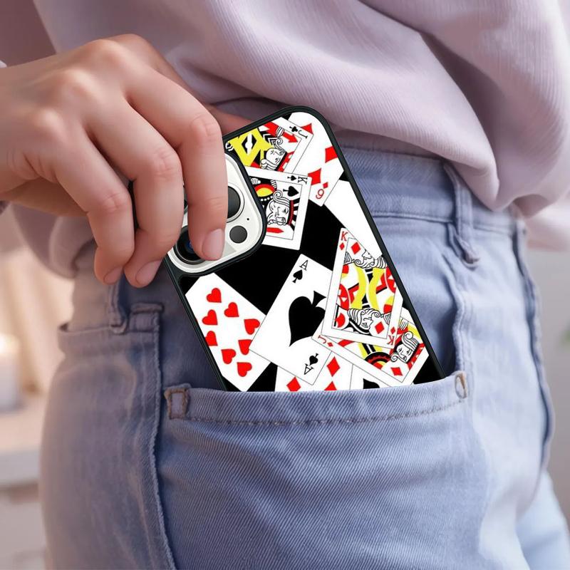 Cards Casino Ace Of Spades Phone Case For iPhone 17 Air 15 16e 14 13 Pro Max Coque 12 11 Pro Max PLUS cover