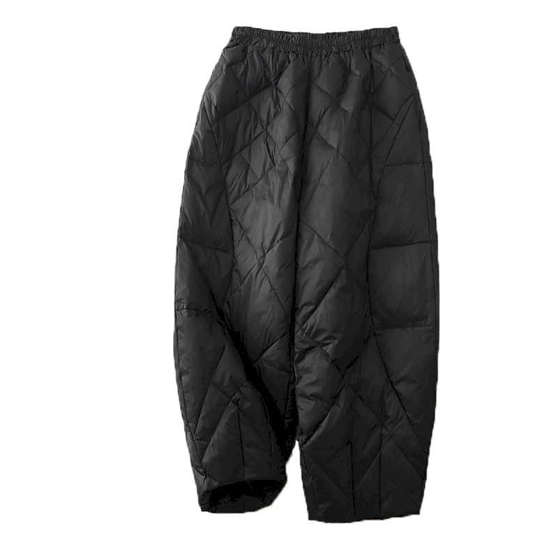 Solid Harem Pants Women Vintage Trousers Korean Style Casual Winter Quilted Thicken Down Lantern Pants Trend Women Clothing