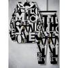 2026 Autumn/Winter Best-selling Street Casual Comfortable 3D Letter Pattern Printed Men's Hooded Sweatshirt and Pants Set