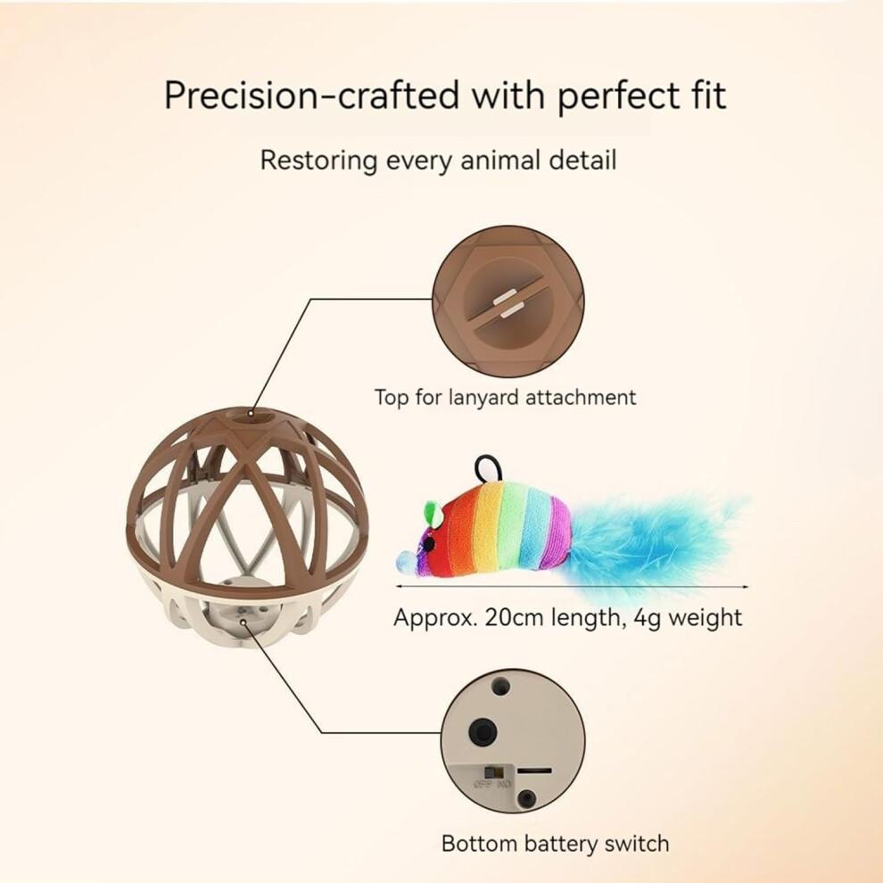 Cat Ball Toy Interactive Sound Ball For Cats And Dogs, Kitten And Puppy Compatible, Indoor Play, Chew And Training