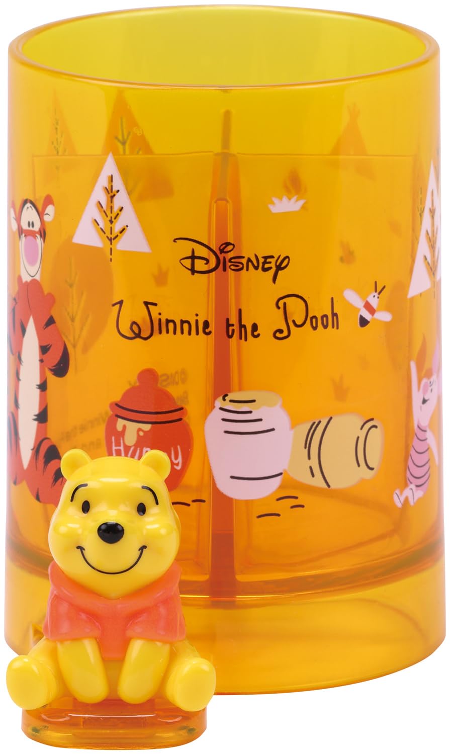

Skater Toothbrush Stand with Disney Winnie the Pooh Mascot, Mortar-Shaped, 4-Section Divider, Design, BSTS1-A