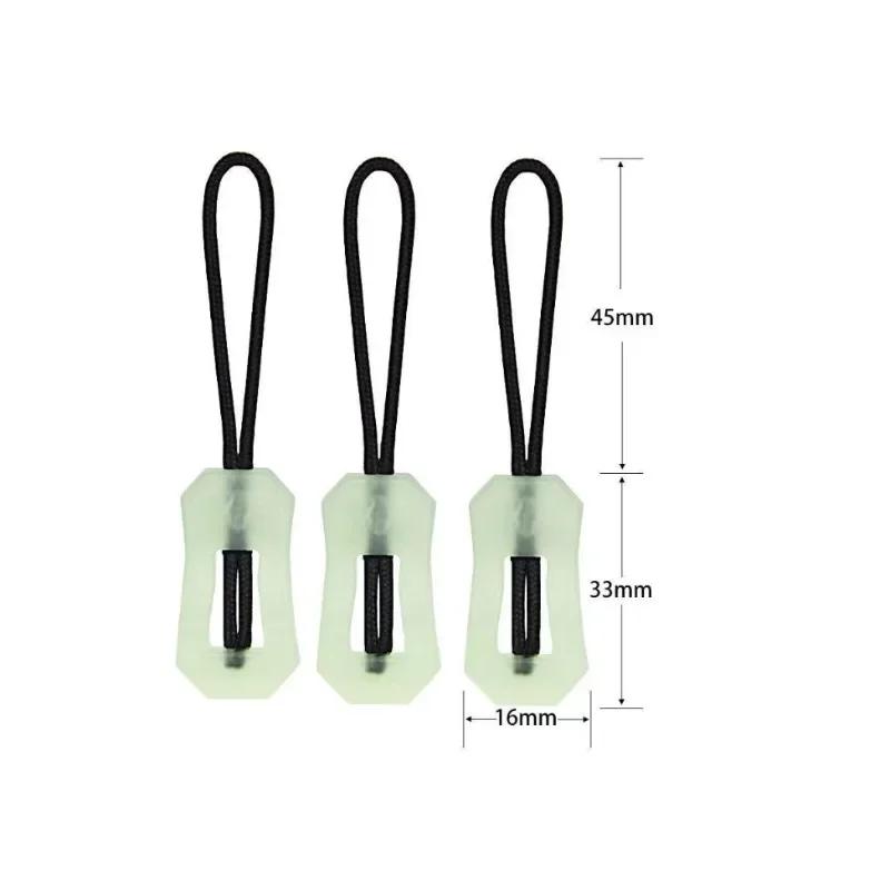 5pc Backpack Luminous Reflective Zipper Tail Rope TPU Puller Outdoors Security Mountaineer Bag Hanging Rope Prevent Loss Hike CN
