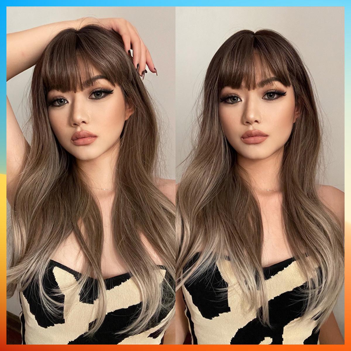 

2025 Европейский модный длинный прямой парик для женщин HW927