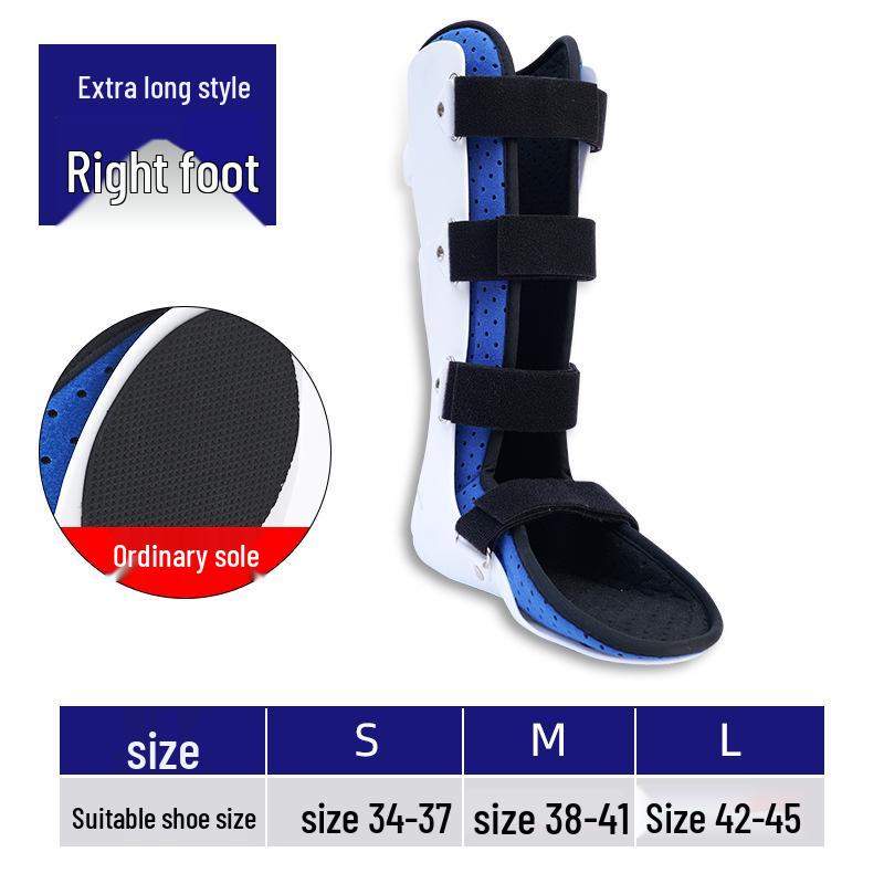 Long-Style Ankle Joint Fixation Brace for Lower Limb, Metatarsal, Tibia, and Foot Drop Correction