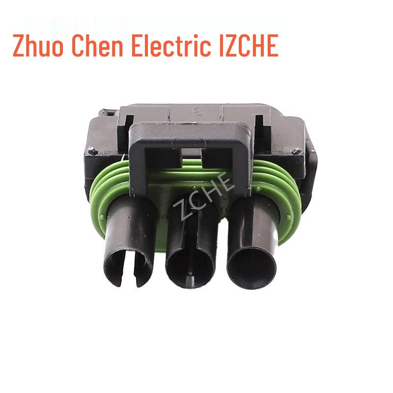 3-Pin Automotive Wiring Harness Connector Set: Male & Female Plugs with Terminals