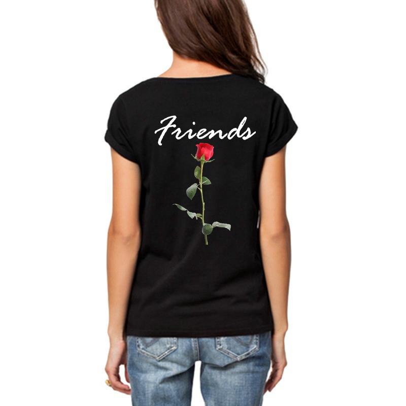 

Лучшие друзья Рубашка Женщины Лето Короткий рукав Сестра Футболка Женская Топ Черная Белая Хлопчатобумажная Лучшая Рубашка Лучшая Подруга Friends-4XL чёрный