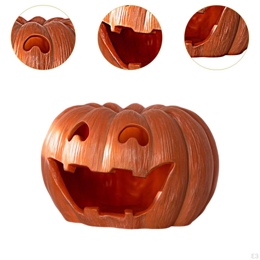 Pumpkin Tealight Candle Holder Halloween Decoration Desk Party Favor Dining Table Resin Candlestick