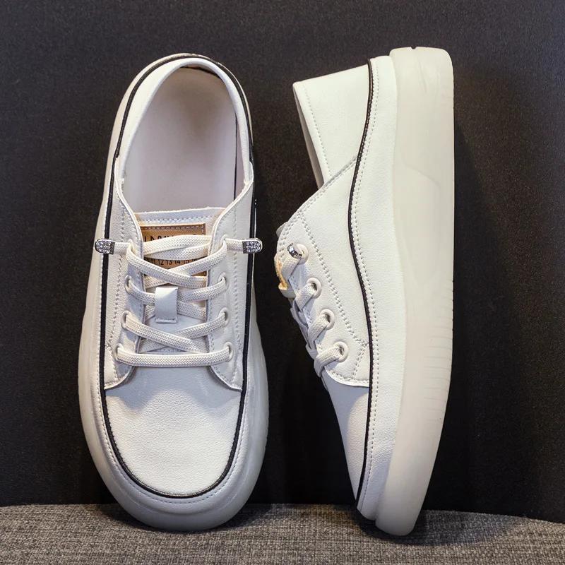 Fujin 3cm Cow Genuine Leather Oxfords Chunky Sneaker Ergonomic Autumn Soft Flats Leisure Loafer Spring Ethnic Woman Comfy Shoes