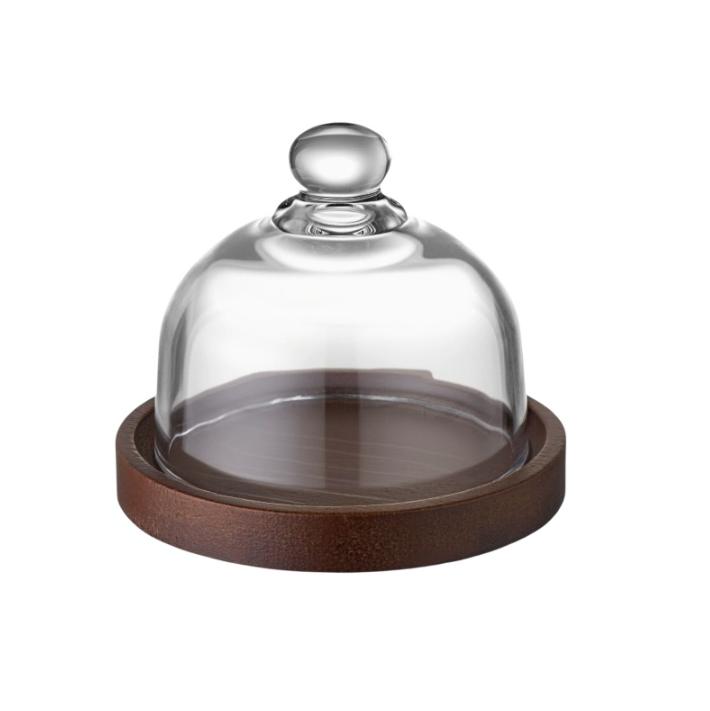 Dustproof Glass Cake Cover Food Grade Lead Free Clear Lid for Baked Goods Fruit Display