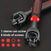8-in-1 Function Socket Wrench 360 Degree Rotation Multipurpose Tiger Wrench  Home Maintenance