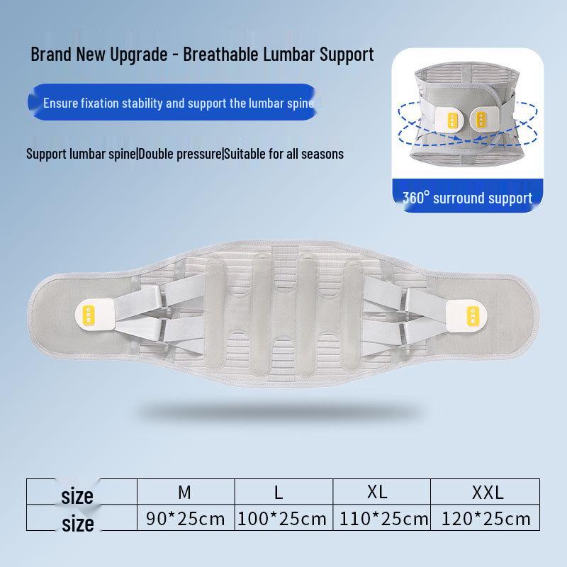 Breathable Double Compression Lumbar Support Brace for Men & Women M (40-55 kg)
