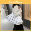 Spacious Eco-friendly Mask Handbag In Classic Black And White For Stylish Shopping