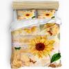 Nature Bedding Set For Bedroom Bed Home Floral Print With Sunflowers In A Field Summer Ga Duvet Cover Quilt Cover And Pillowcase