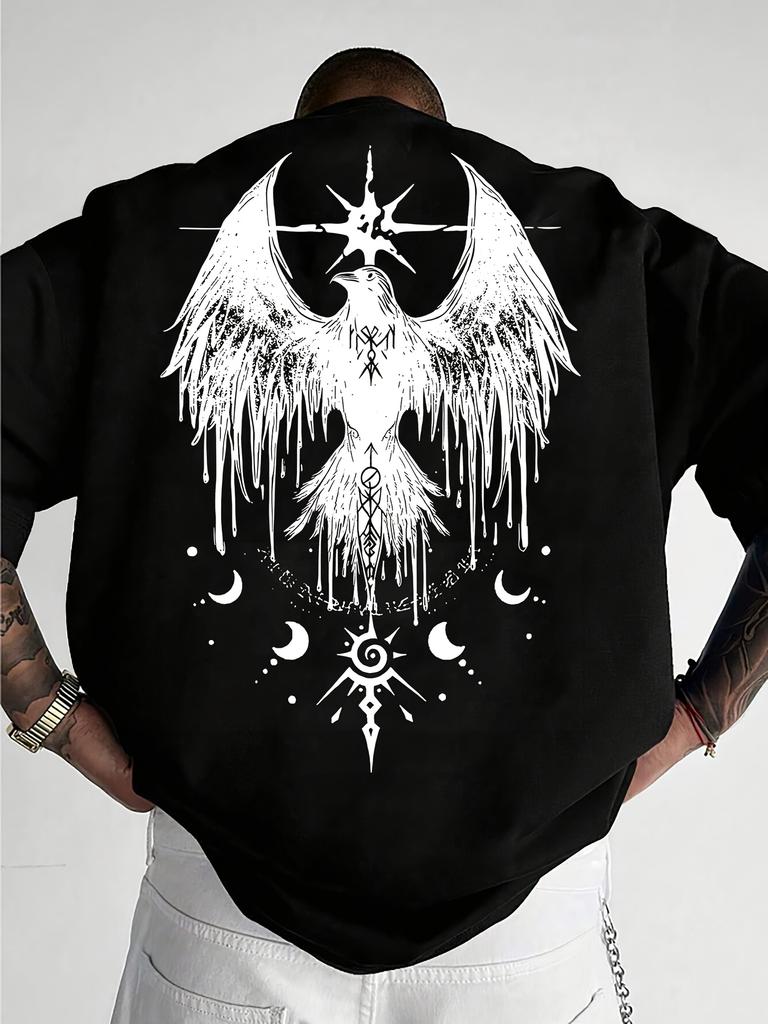 New Summer Mens Tshirt with Fashionable Street Style 100 Pure Cotton Highquality Hiphop Gothic Short Sleeve