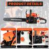 Upgrade 58cc Gas Chainsaw 20 Inch 2-Stroke Gas Powered Chainsaw Air-Cooled Gas Chain Saw Handheld Gasoline Chain Saw for Wood Cutting