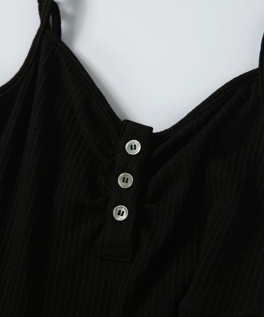 Aejeuon Petal Sleeveless / Black