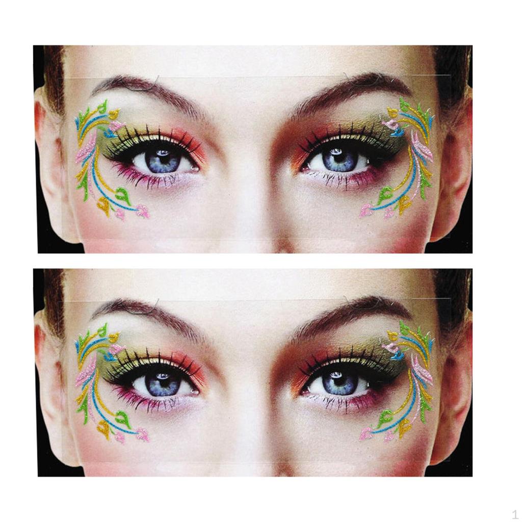 Eye Shadow Stickers Decals Festival Party Sticker Makeup for Stage Performance Masquerade
