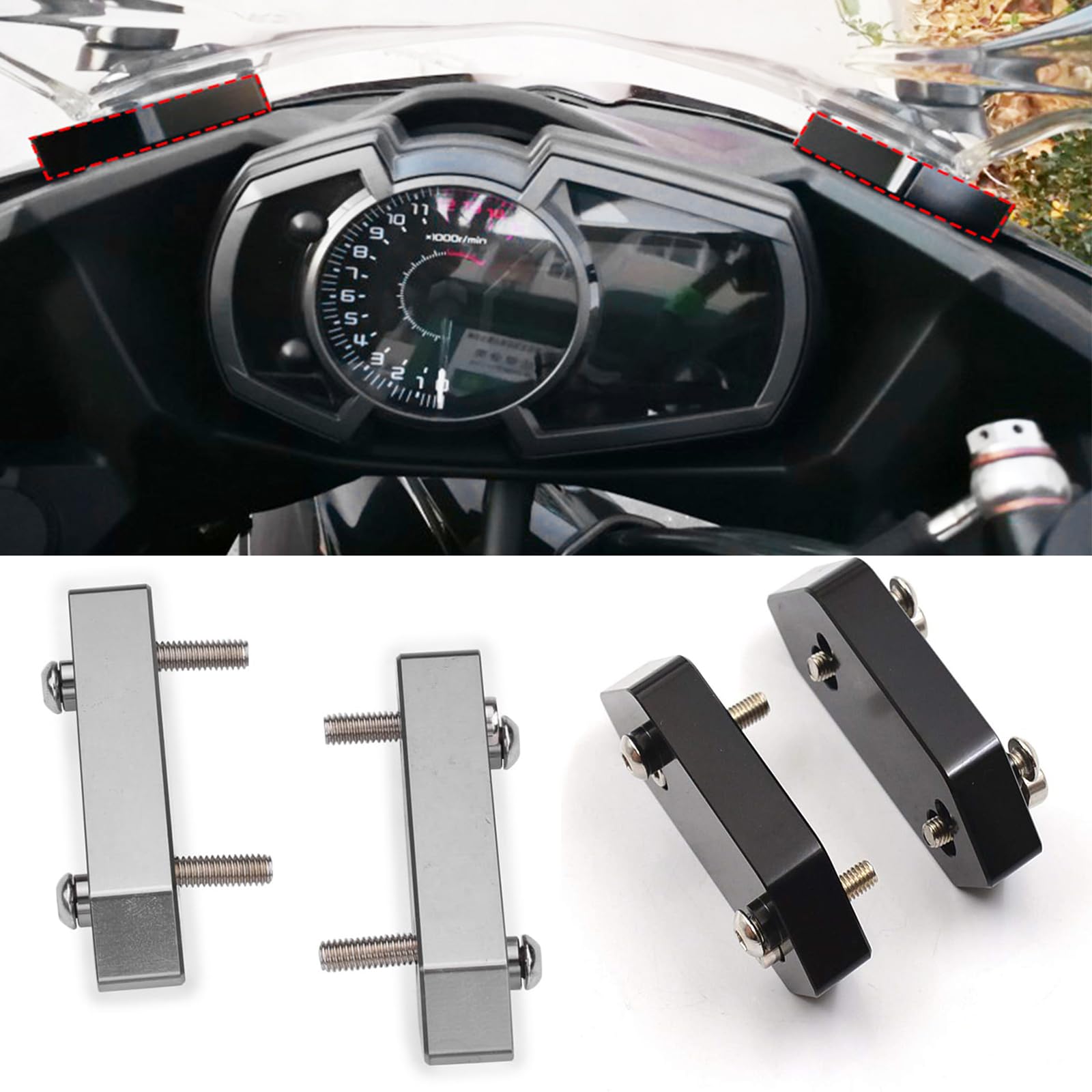 

Подставка для экрана мотоцикла для Kawasaki Ninja 400 Ninja 250 2018-2023 (черный) чёрный