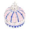 Crown Trinket Box Vintage Enameled Decorative Jewelry Box Zinc Alloy for Necklaces Bracelets