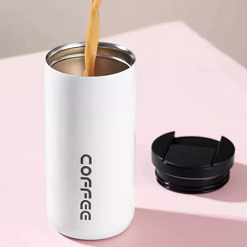 500Ml Stainless Steel Coffee Thermos Bottle Thermal Mug Leakproof Car Vacuum Flasks Coffee Cup Travel Portable Insulated Bottles